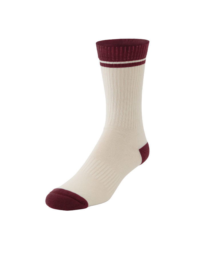 Sandhamn Socks + Sandhamn Cap Off-white/Burgundy YMR Track Club