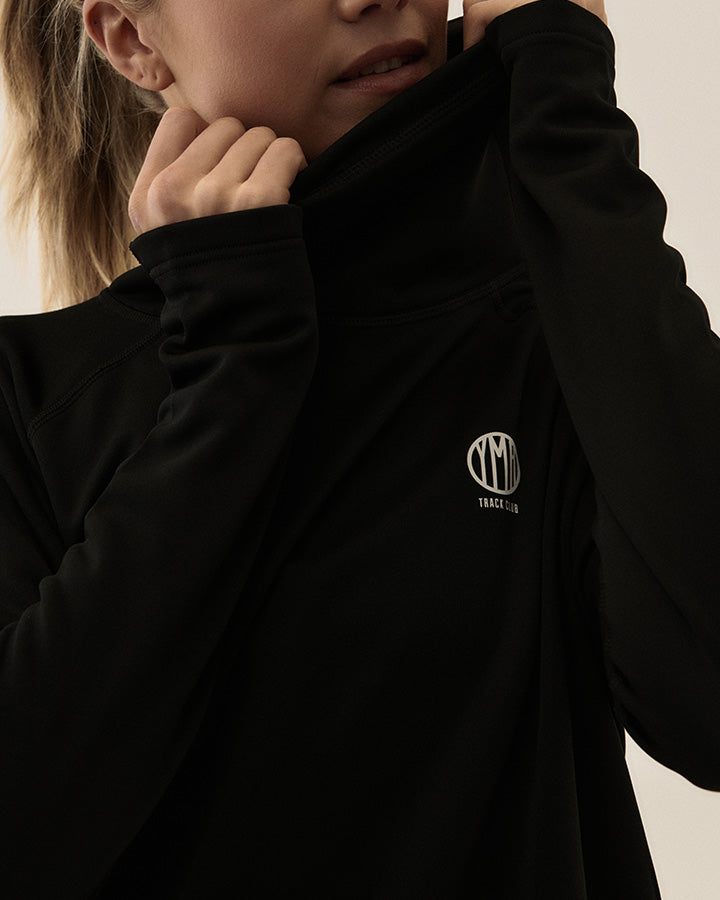 Åsunden Lds Funnel Neck Black Long Sleeve YMR Track Club