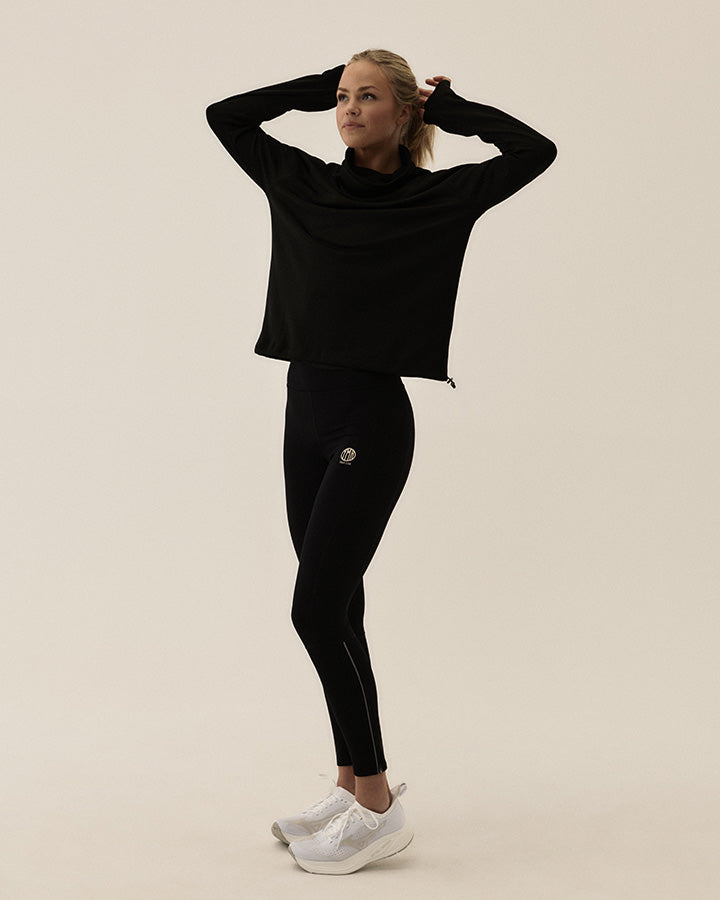 Åsunden Lds Funnel Neck Black Long Sleeve YMR Track Club