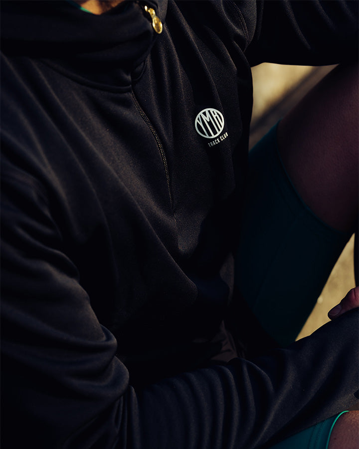 Åsunden Men's Half Zip Navy/Warm Green Hoodie YMR Track Club