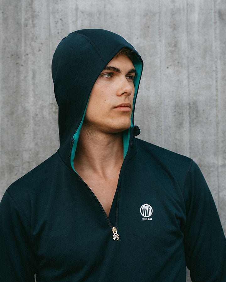 Åsunden Men's Half Zip Navy Hoodie YMR Track Club