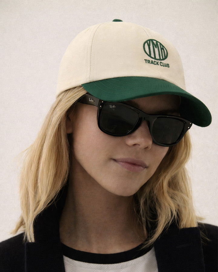 Sandhamn Casual Cap Off-white/Green Cap YMR Track Club