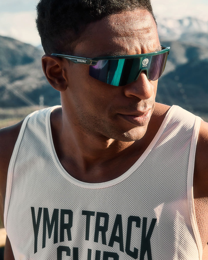 St Moritz Sky Sunglasses Green  YMR Track Club   