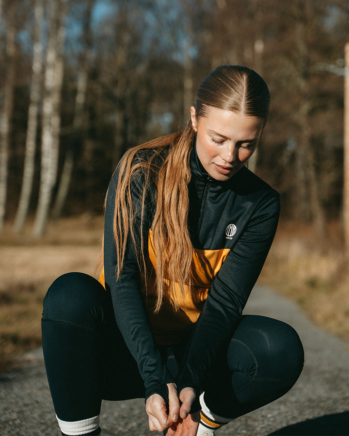 Åsunden Ladies Half Zip Navy/Ochre Hoodie YMR Track Club   