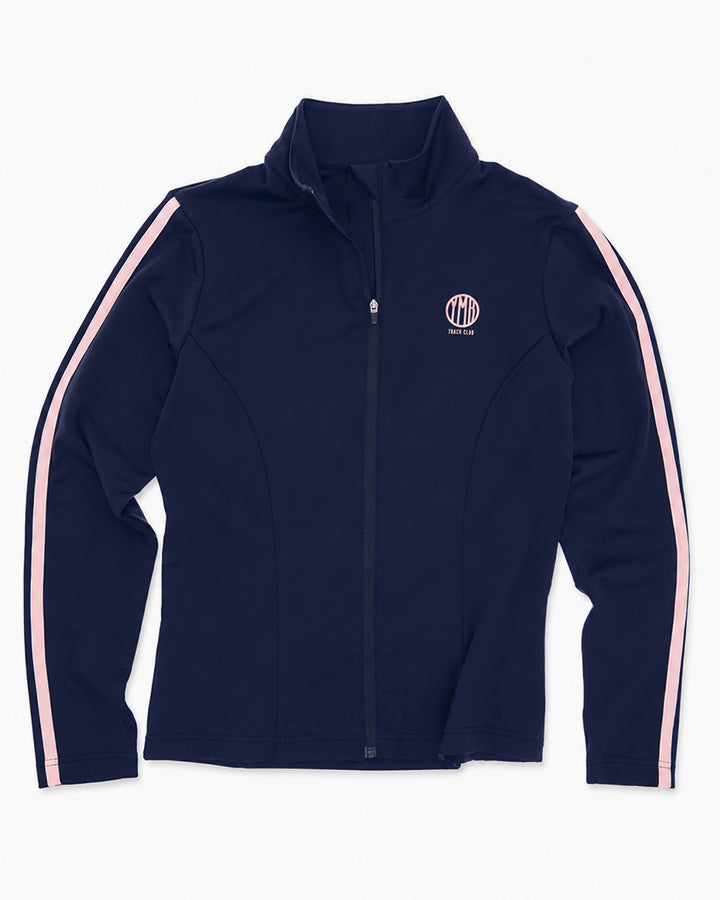 Kvarnholmen Lds Full Zip Navy/Retro Pink Long Sleeve YMR Track Club