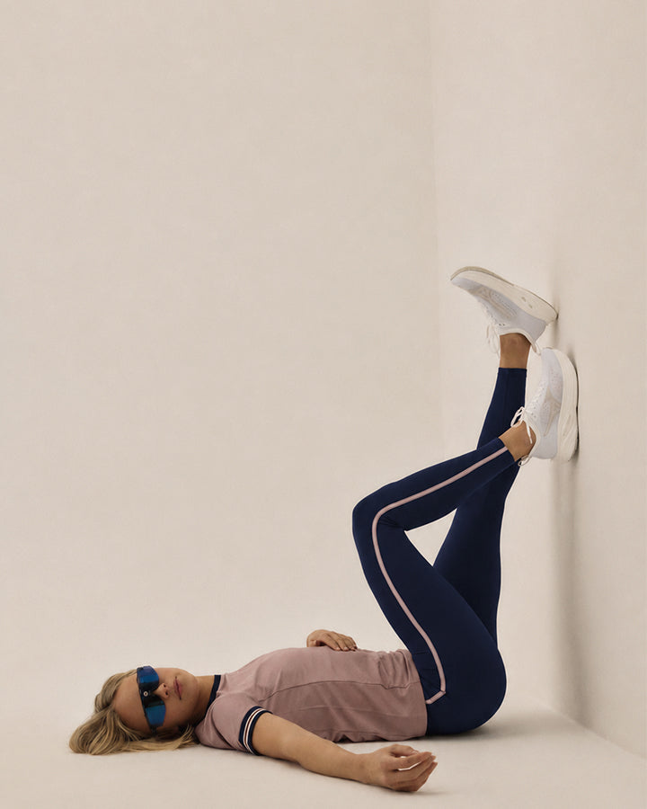 Kvarnholmen Lds Tights Navy / Pink Tights YMR Track Club