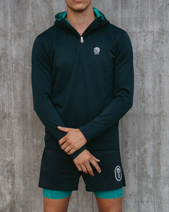 Åsunden Men's Half Zip Navy Hoodie YMR Track Club