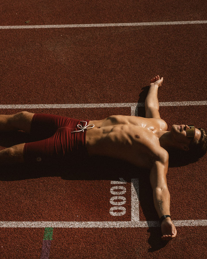 Bäckaryd Men's Mid Tights Burgundy YMR Track Club