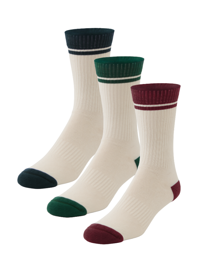 Sandhamn Mid Crew Socks 3-pack YMR Track Club