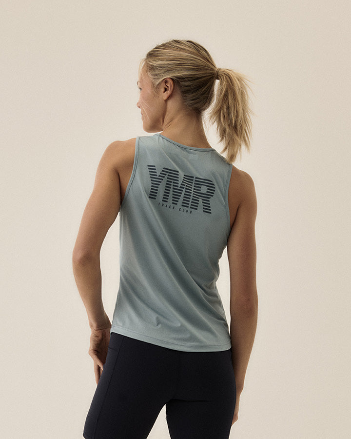 Nordic Runrise Ladies Singlet Stone Blue YMR Track Club