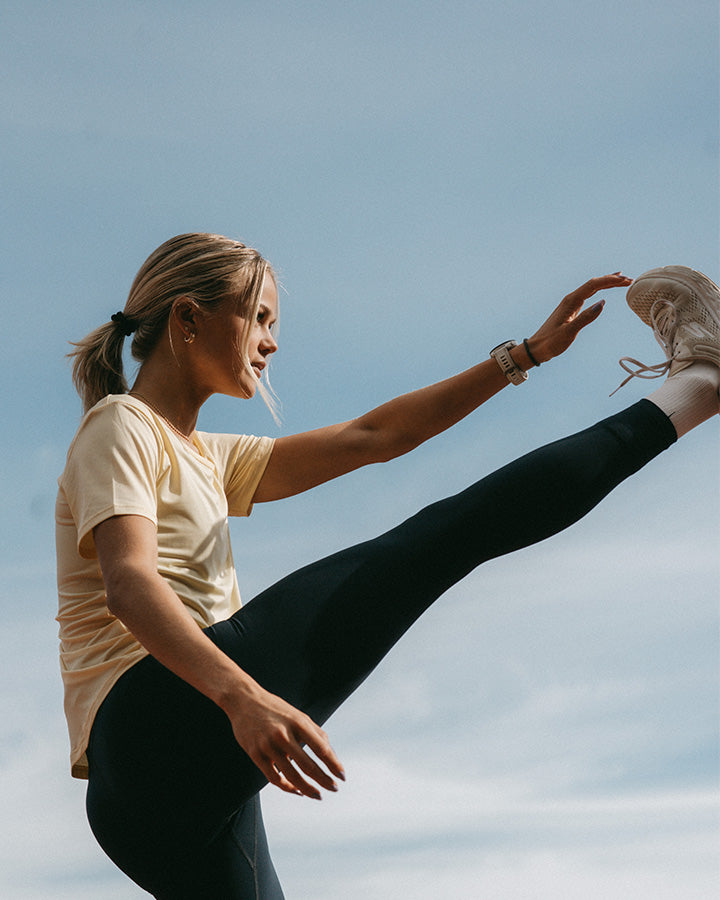 Nordic Runrise Ladies T-Shirt Light Yellow YMR Track Club