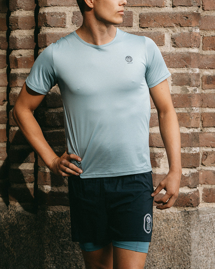 Nordic Runrise Men's T-Shirt Stone Blue YMR Track Club