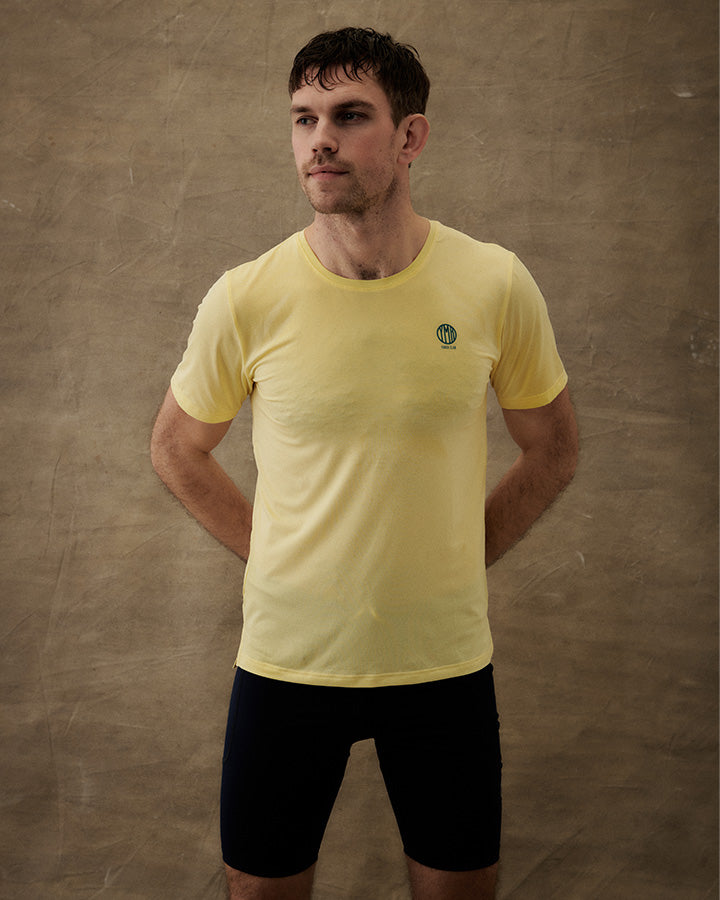 Nordic Runrise Men's T-Shirt Light Yellow YMR Track Club