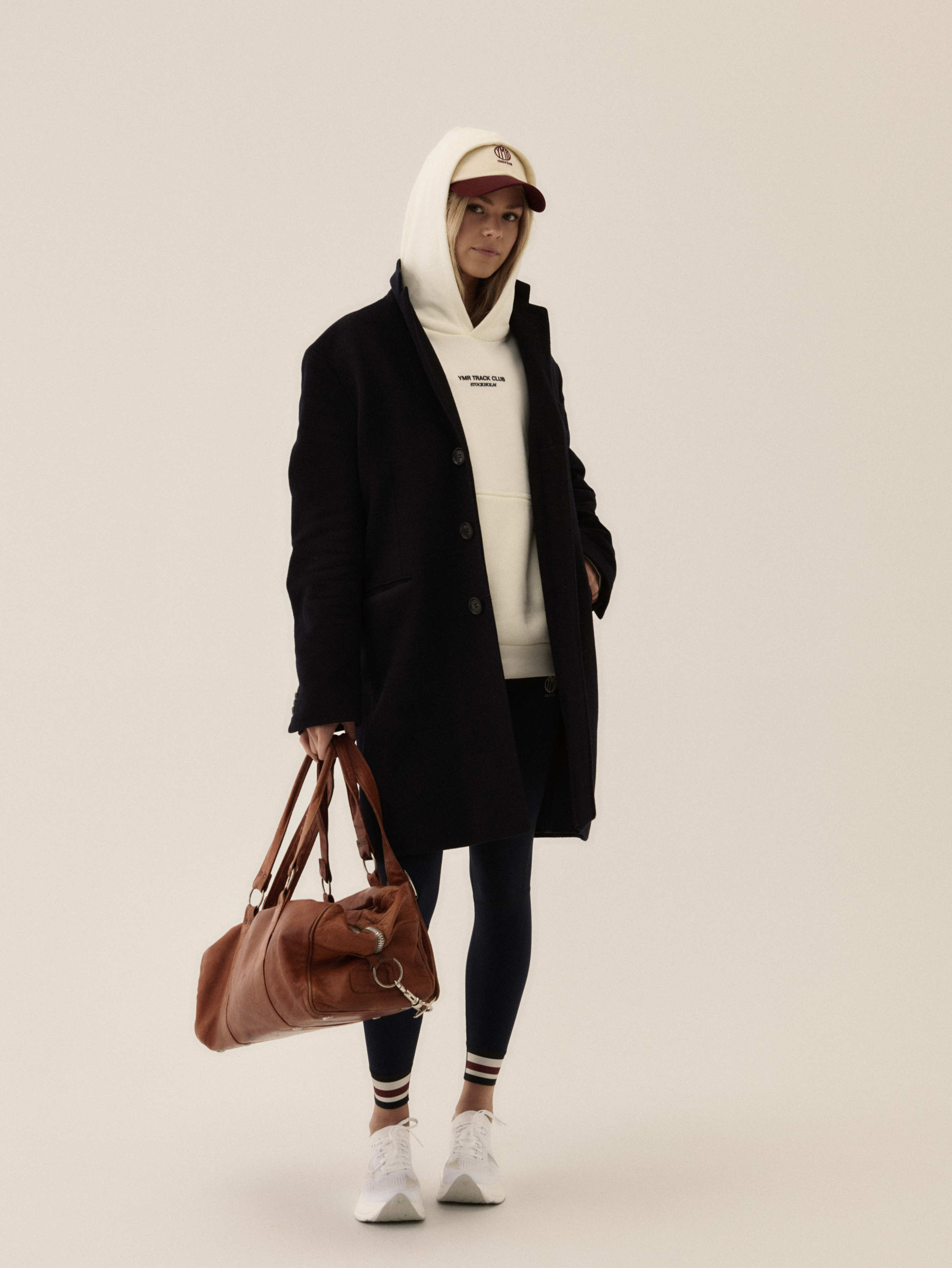 Sandhamn Socks + Sandhamn Cap Off-white/Burgundy YMR Track Club