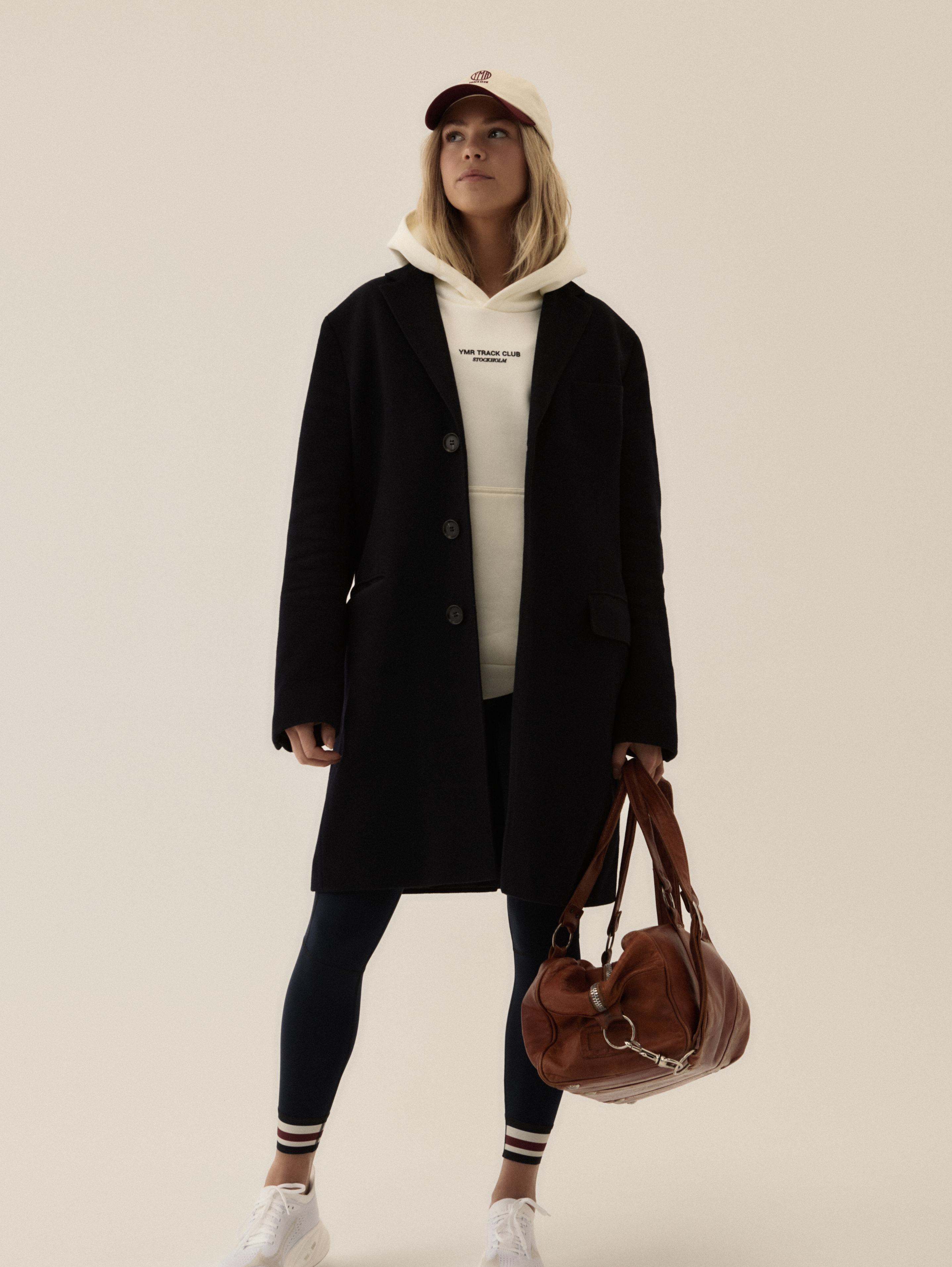 Sandhamn Socks + Sandhamn Cap Off-white/Burgundy YMR Track Club