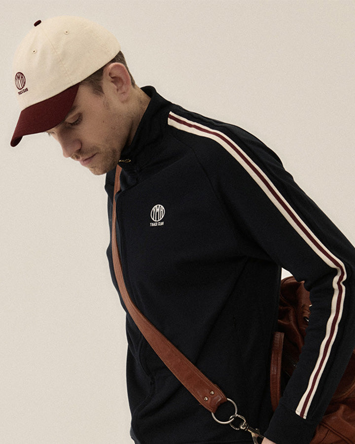 Sandhamn Casual Cap Off-white/Burgundy Cap YMR Track Club