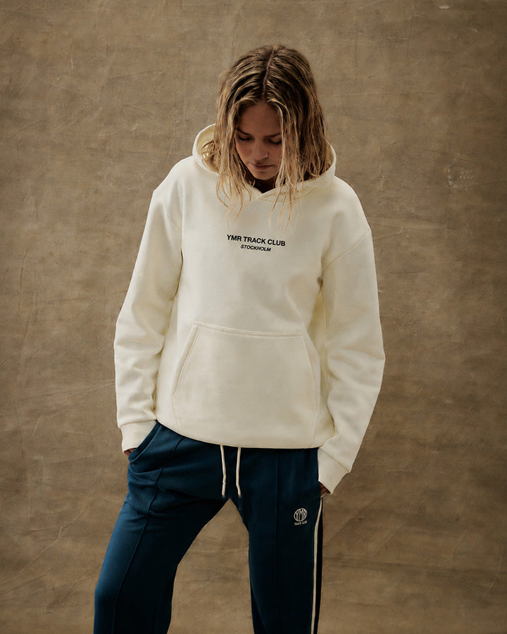 Sandhamn Unisex Hoodie Off-White Hoodie YMR Track Club