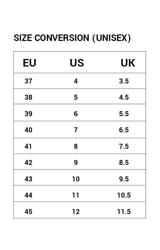 Sock Size Conversion Chart