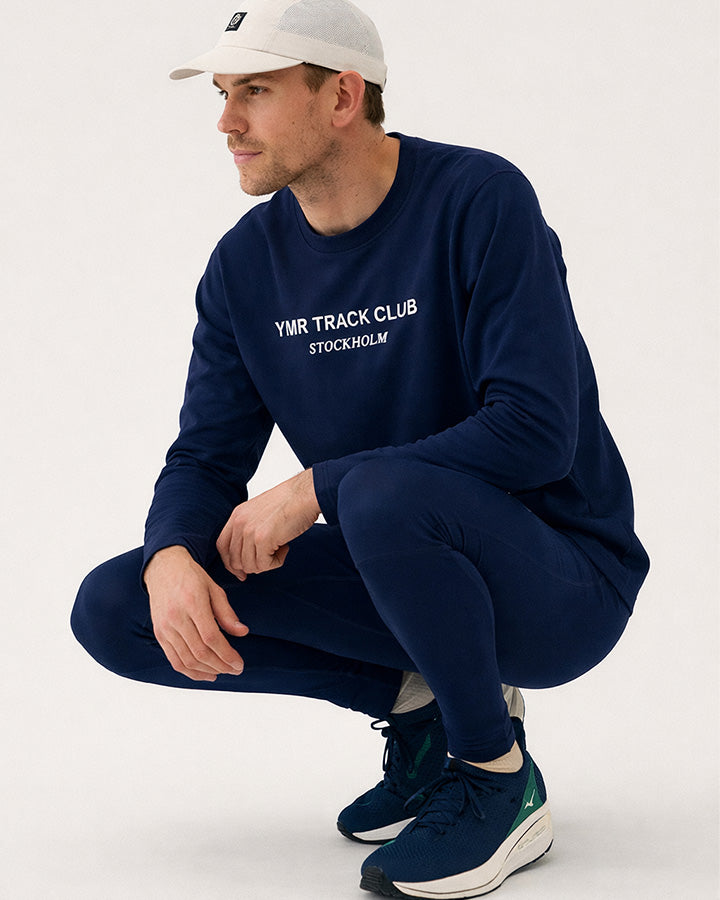 Stockholm Men's Thermal Sweatshirt Navy Long Sleeve YMR Track Club