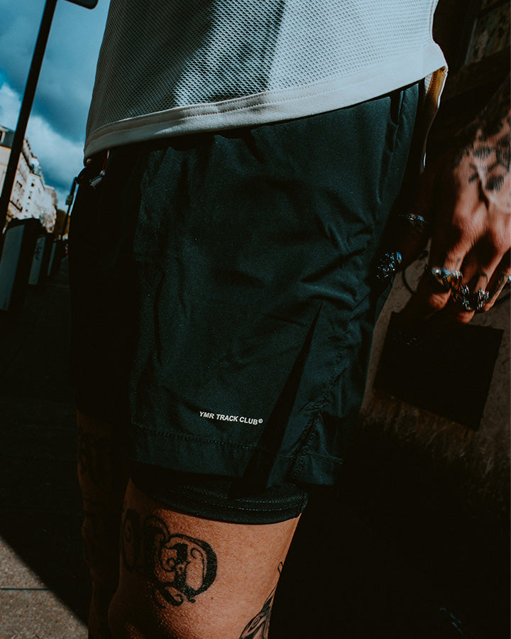 Stockholm 2-in-1 Shorts Black YMR Track Club