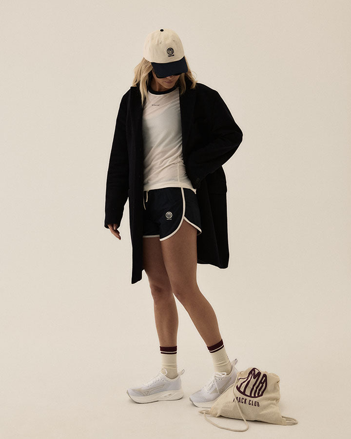 Sandhamn Socks + Sandhamn Cap Off-White/Navy YMR Track Club