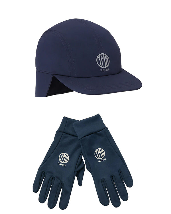 Siljan Winter Trail Cap & Åsunden Touch Gloves Navy YMR Track Club