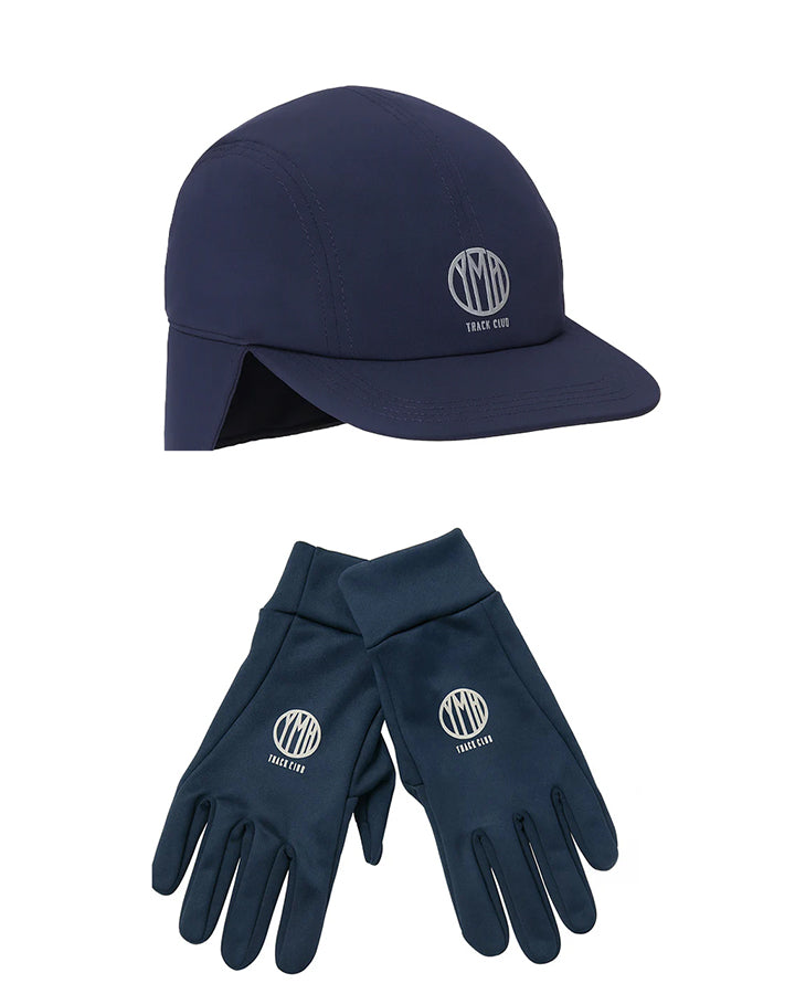 Siljan Winter Trail Cap & Åsunden Touch Gloves Navy YMR Track Club
