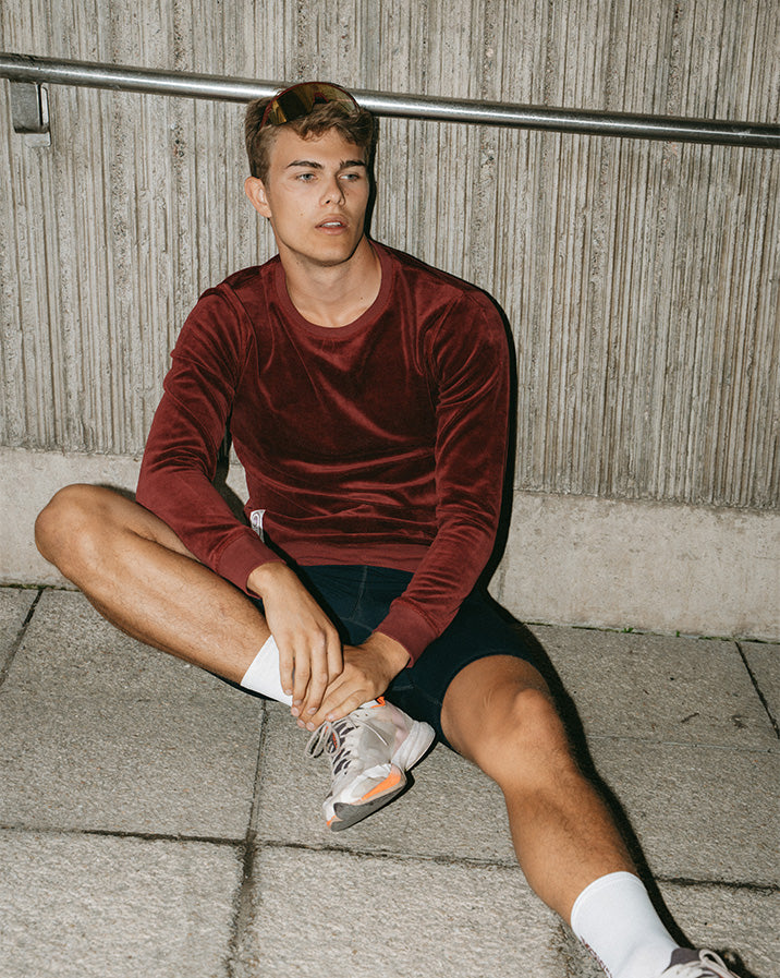 1984 Plush Sweatshirt Wine Red Sweatshirt YMR Track Club