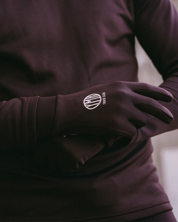 Siljan Beanie & Åsunden Touch Gloves Maroon YMR Track Club