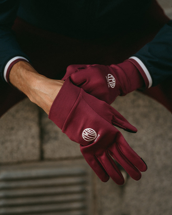 Åsunden Touch Gloves Burgundy Gloves YMR Track Club   