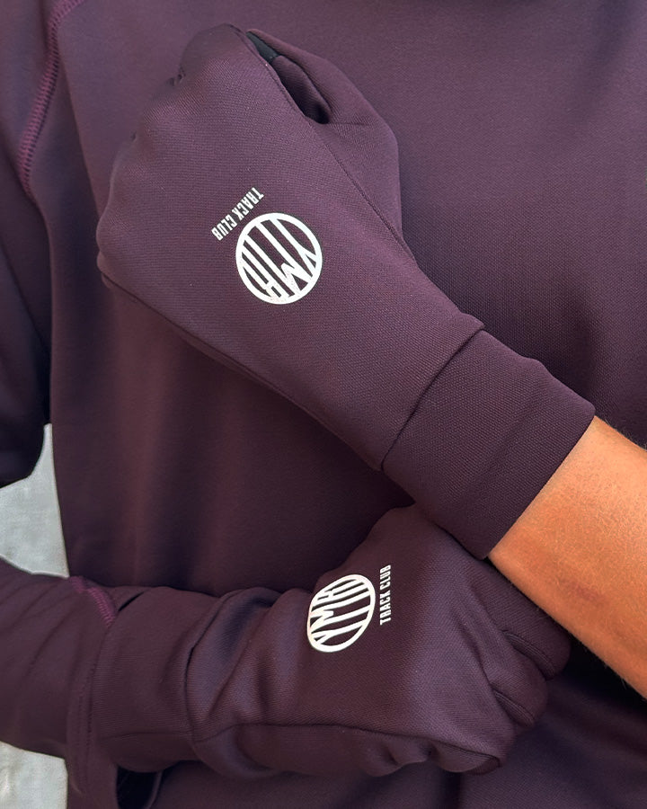 Åsunden Touch Gloves Maroon Gloves YMR Track Club