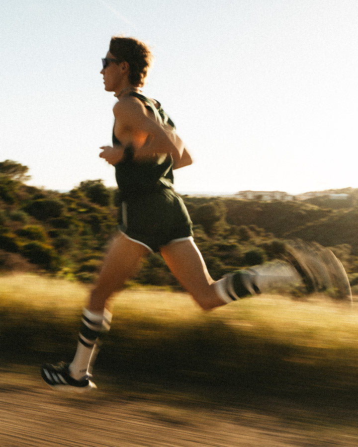Änggården Men's Singlet Green/Amber YMR Track Club