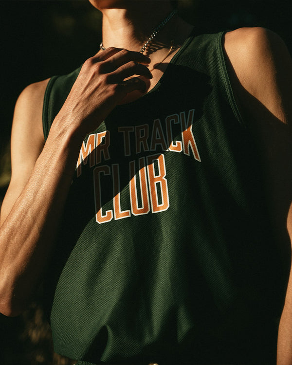 Änggården Men's Singlet Green/Amber YMR Track Club