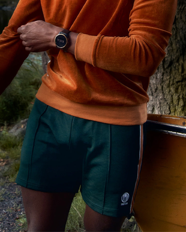 Street Track Shorts Green Shorts YMR Track Club   