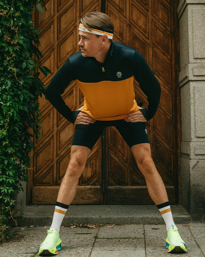 Åsunden Men's Half Zip Navy/Ochre Jacket YMR Track Club   