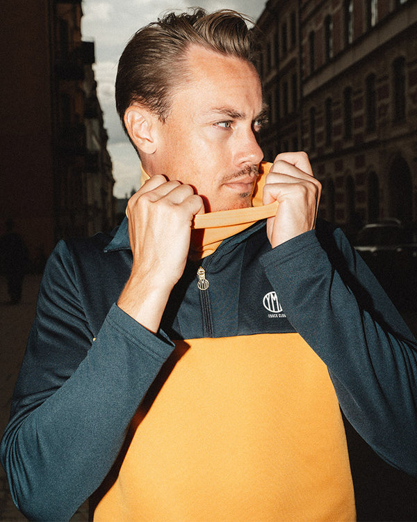 Åsunden Men's Half Zip Navy/Ochre Jacket YMR Track Club   