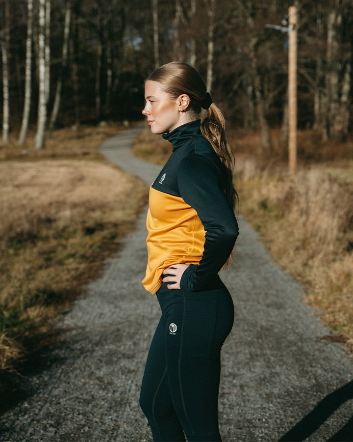 Åsunden Ladies Half Zip Navy/Ochre Hoodie YMR Track Club   