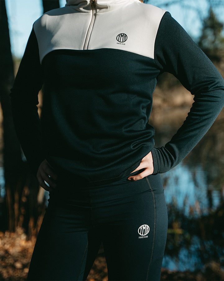 Åsunden Ladies Half Zip Hoodie Off-white/Navy Hoodie YMR Track Club   