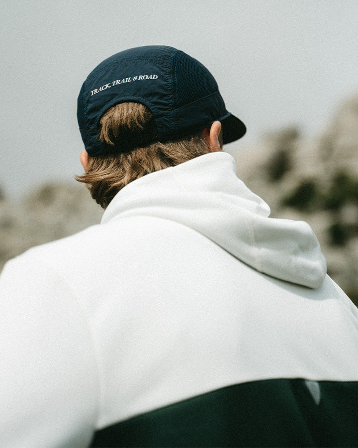 Åsunden Men's Half Zip Off-White/Green Hoodie YMR Track Club