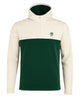 Åsunden Men's Half Zip Off-White/Green Hoodie YMR Track Club