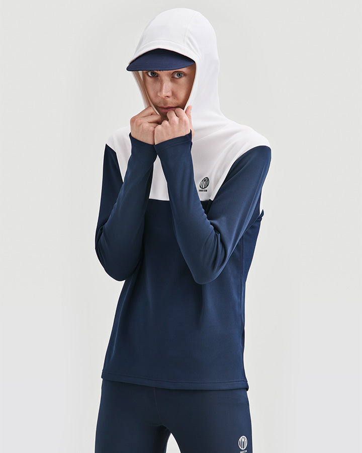 Åsunden Men's Half Zip Off-White/Navy Hoodie YMR Track Club   