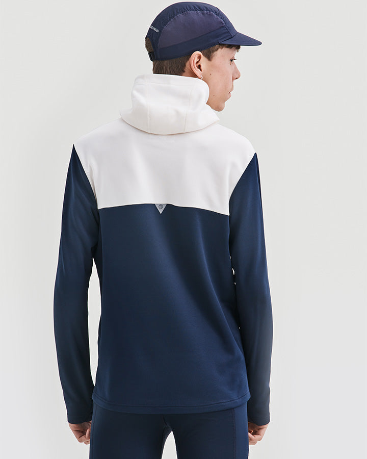 Åsunden Men's Half Zip Off-White/Navy Hoodie YMR Track Club   