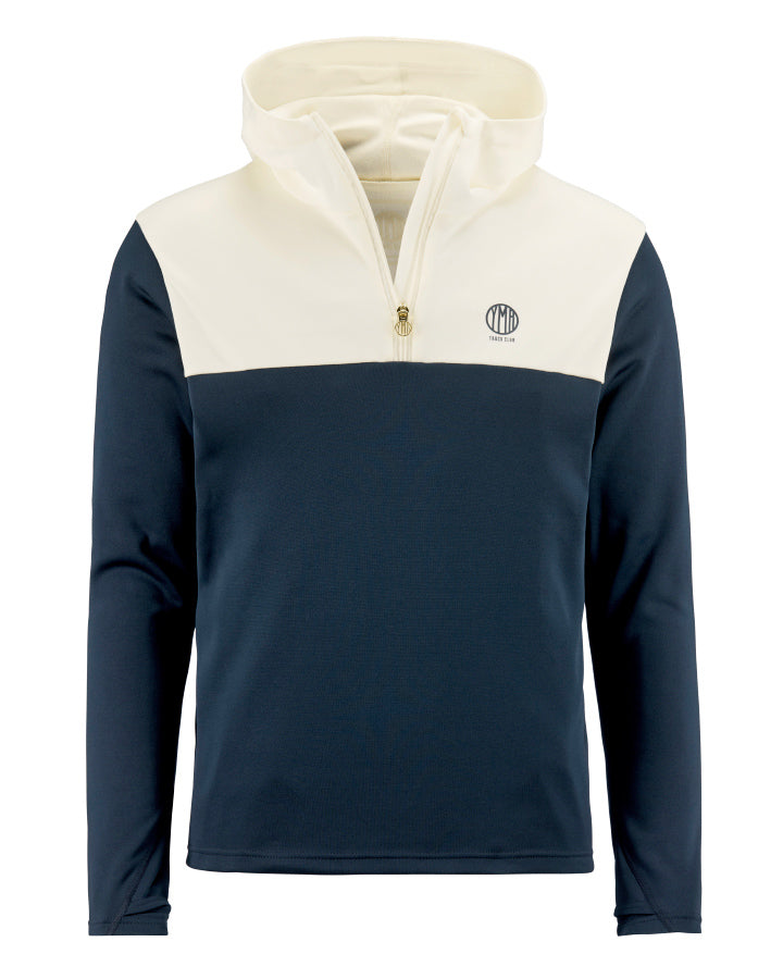 Åsunden Men's Half Zip Off-White/Navy Hoodie YMR Track Club   