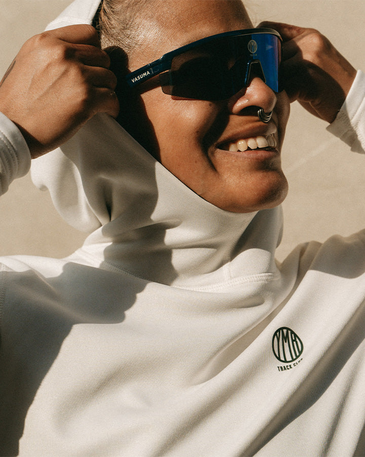 Åsunden Lades Hoodie Off-white/ Navy  YMR Track Club   