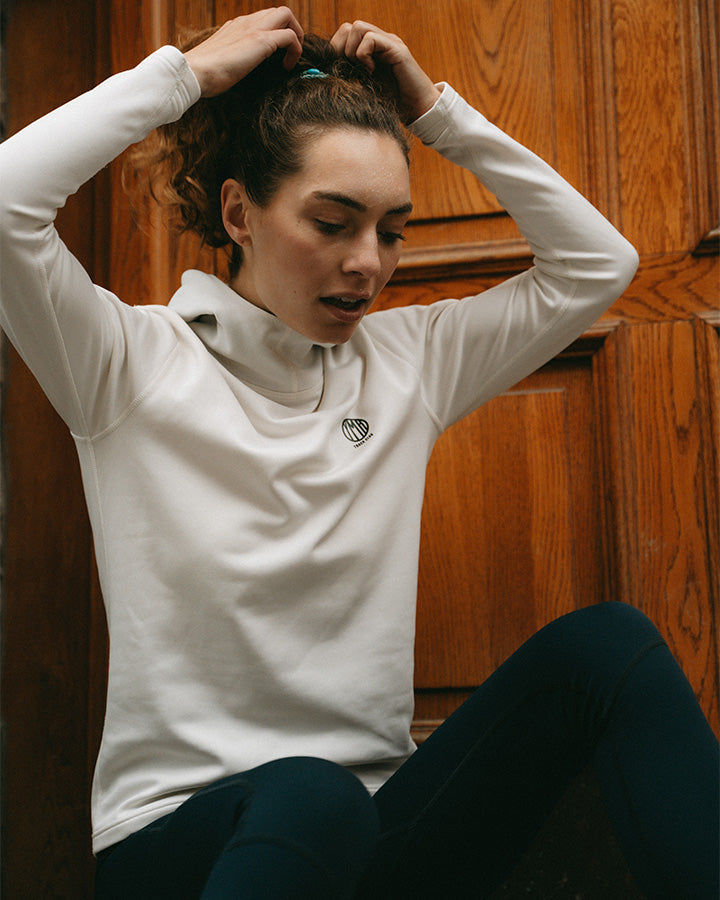 Åsunden Ladies Hoodie Off-white/ Navy YMR Track Club