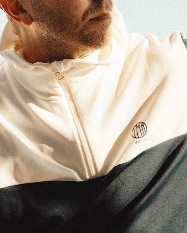 Åsunden Men's Half Zip Off-White/Navy Hoodie YMR Track Club   