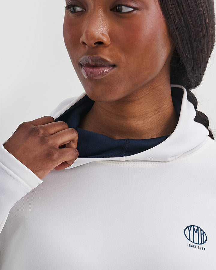 Åsunden Lades Hoodie Off-white/ Navy  YMR Track Club   