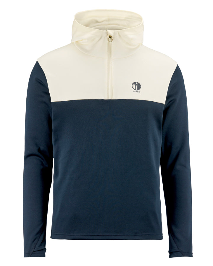 Åsunden Men's Half Zip Off-White/Navy Hoodie YMR Track Club   