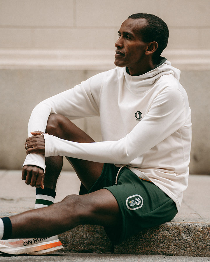 Åsunden Men's Hoodie Off-white/ Green  YMR Track Club   