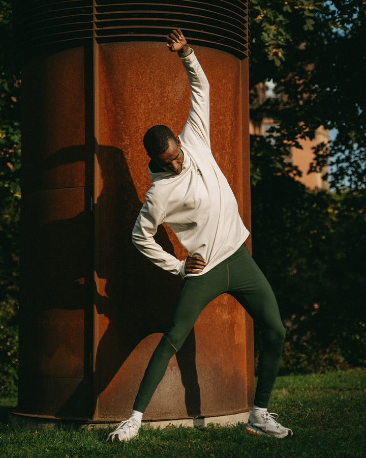 Åsunden Men's Hoodie Off-white/ Green  YMR Track Club   